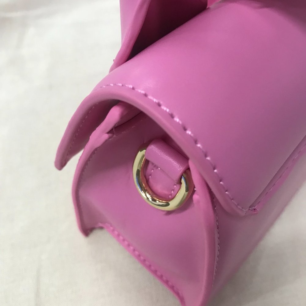 JACQUEMUS PINK Coiled  pink leather handbag - Picture 9 of 9